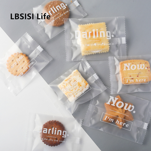 LBSISI Life 100pcs Wedding Candy Cookie Bags Heat Seal Candy Packaging Bag Nut Snowflake DIY Biscuits For Birthday Party 7*10cm ► Photo 1/6