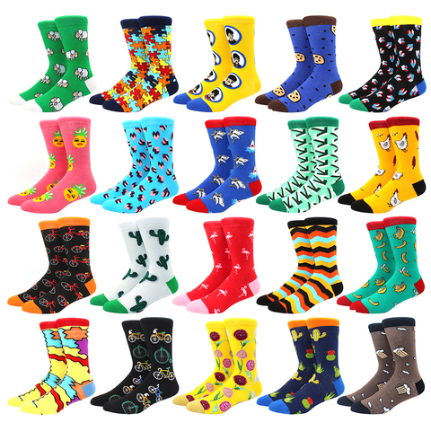 2022 Newly Men Socks Cotton Casual Personality Design Hip Hop Streetwear Happy Socks Gifts for Men Brand Quality ► Photo 1/6