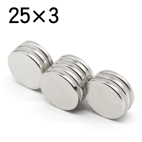 2/5/10/20 Pcs 25x3 Round NdFeB Neodymium Magnet N35 Super Powerful imanes Permanent Magnetic Disc ► Photo 1/6