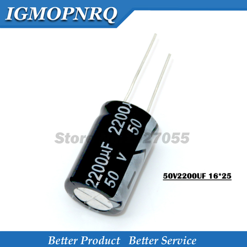 10PCS 50V2200UF 16*25mm 2200UF 50V Aluminum electrolytic capacitor new ► Photo 1/1