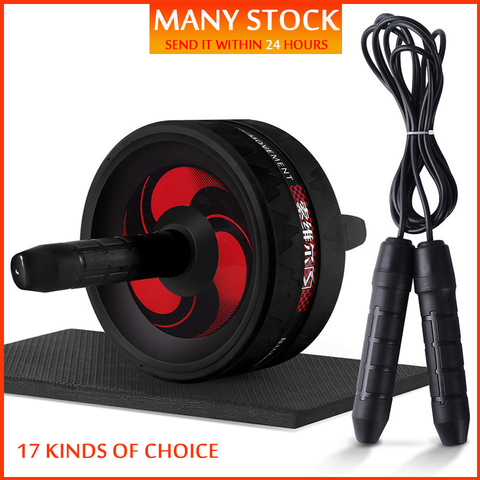 New 2 in 1 Ab Roller&Jump Rope No Noise Abdominal Wheel Ab Roller with Mat For Arm Waist Leg Exercise Gym Fitness Equipment ► Photo 1/6