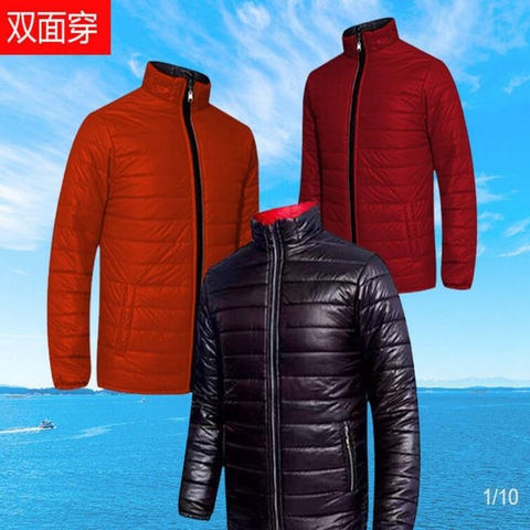 new Spring Brand Men's Down Jacket Puffer Ultra Light Down Jacket Men Autumn Winter Double Side Feather Reversible Parka ► Photo 1/6