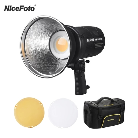 Nicefoto HB-1000BII Handheld Daylight Cob Bowens Mount Led Video Light With App Bluetooth Control Battery Charger Color Filters ► Photo 1/6