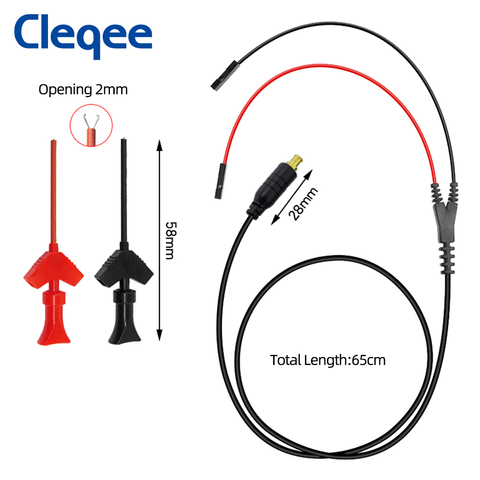 MCX Digital Oscilloscope Probe to IC Test Hook Clip Mini Pocket Oscilloscope Equipment test lead 40V for DS203 DS202 DSO201 65mm ► Photo 1/5