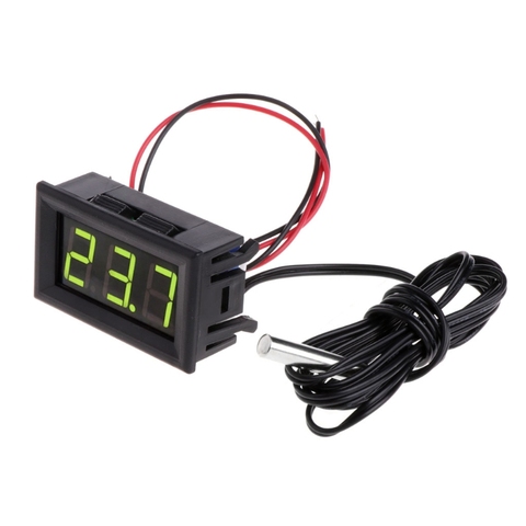 -50 ~ 110 °c Digital LED Thermometer DC 5-12V Car Temperature Panel Meter Gauge ► Photo 1/6