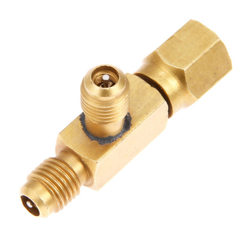 1x Brass Tee Adapter Converter 1/4