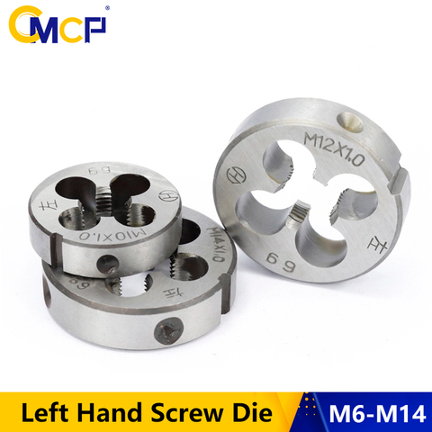 Free Shipping CMCP 1pc M6 M10 M12 M14 Metric Alloy Steel Round Threading Dies Thread Die Left Hand Screw Die Tapping Tools ► Photo 1/6