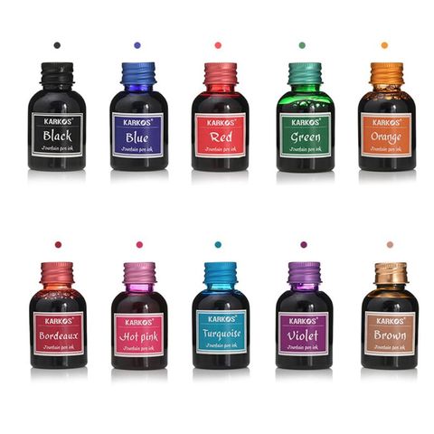 1 PC 30ml Pure Colorful 30ml Fountain Pen Ink Refilling Smooth Liquid Inks Stationery School 10 colors quality is not hurt pen ► Photo 1/6