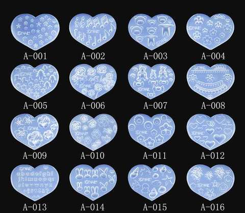 3D Carving Silicone Mold Nail Stamping Camellia/Shell/Bow Tie/Star Pattern DIY UV Gel Acrylic Crystal Nails Template A 31 Style ► Photo 1/2