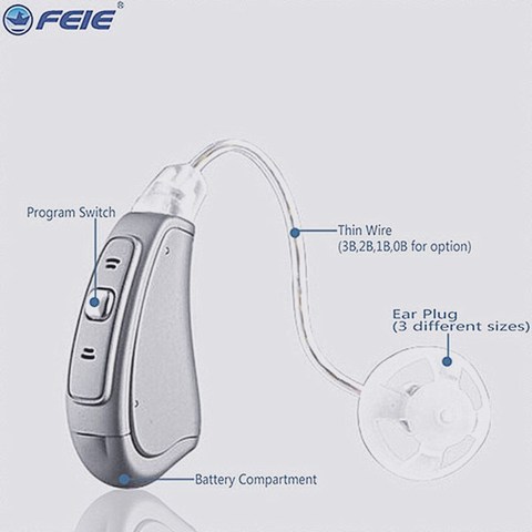 Behind the ear digital Hearing Aids Assistance Adjustable voice programable Hearing Aids For Deaf People Ear Care MY-19S ► Photo 1/6