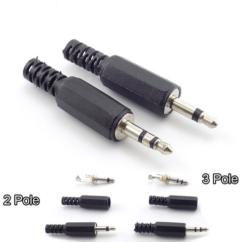5/10pcs 3.5mm 2/3 Pole mono Audio Connectors Jack Plug Headphone Male Adapter 3.5mm jack plug 3.5 Male Plug Wire Terminals H10 ► Photo 1/6