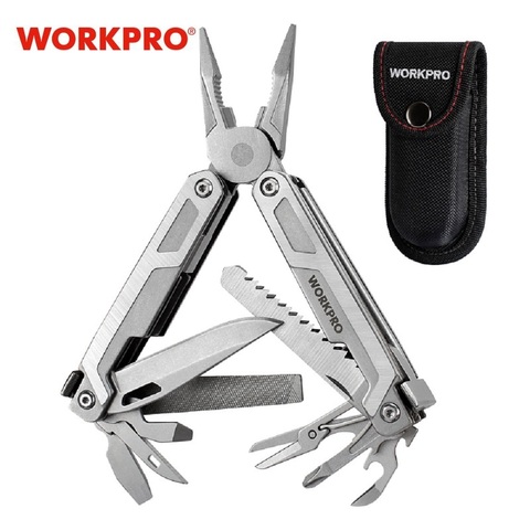 WORKPRO Multi Tool 15-in-1 Pocket Tool Multi Purpose Pliers Saw Wire Cutter for EDC Stainless Steel Utility Tools Wire  Stripper ► Photo 1/6