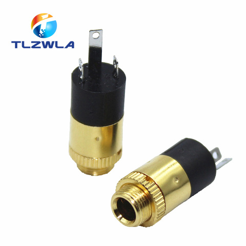 5PCS 3.5MM cylindrical socket PJ-392 Stereo Female Socket Jack with Screw 3.5 Audio Video Headphone Connector PJ392 GOLD PLATED ► Photo 1/3