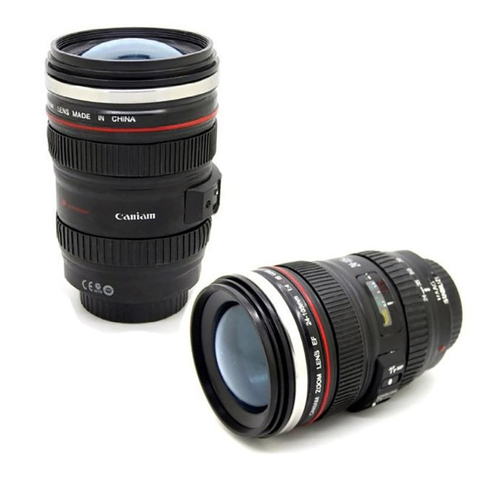 Free shipping coffee mug 24-105mm 1:1 camera lens SIX generation of creative emulation mug (with lid) ► Photo 1/6