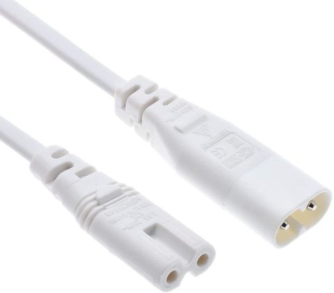 Baolongking IEC320 C7 To C8 Power Supply Cable White Color (30cm) ► Photo 1/4