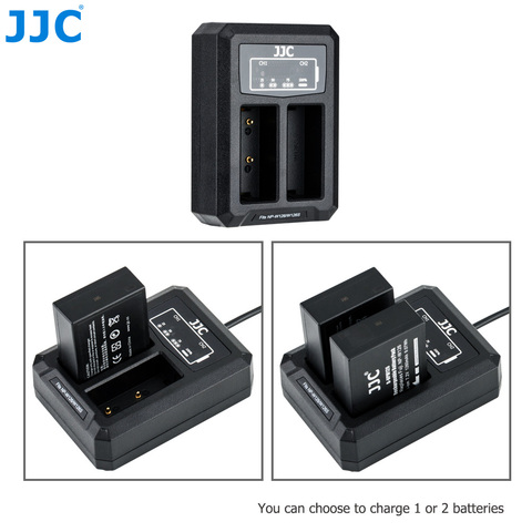 JJC USB Dual Battery Charger for Fuji Fujifilm NP-W126 NP-W126S XT3 X100F X-Pro2 X-Pro1 XT2 XT1 XT30 XT20 XT10 Replaces BC-W126 ► Photo 1/6