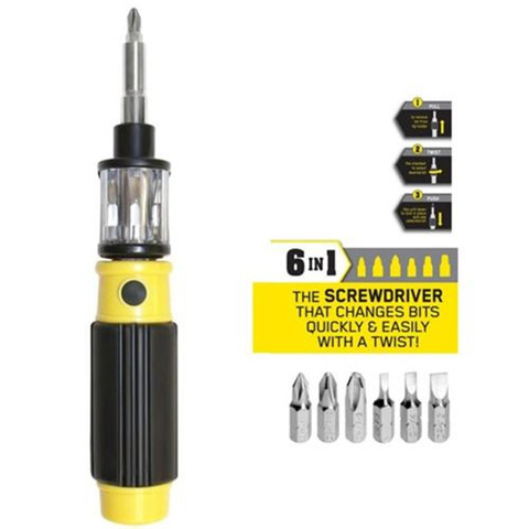 Multifunction 6 in1 360 Degree Twist Flexible Screwdriver Bit Precision Screwdriver Screws Repair Hand Tool ► Photo 1/3