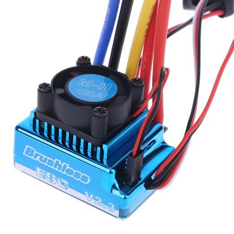 Waterproof 45A 60A 80A 120A Brushless ESC Electric Speed Controller Dust-proof for 1/8 1/10 1/12 RC Car Crawler RC Boat Part ► Photo 1/6