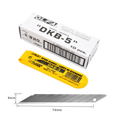 Made in Japan OLFA DKB-5 30-degree sharp angle art blade wallpaper/car film blade 50 pieces ► Photo 1/6