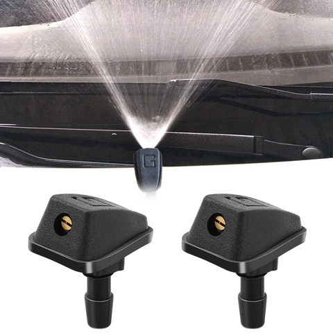 2 Pcs/Set Car Universal Friont Windshield Wiper Nozzle Jet Sprayer Kits Sprinkler Water Fan Spout Cover Washer Outlet Adjustment ► Photo 1/6