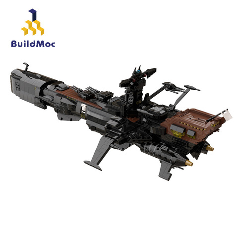 BuildMoc Technic Ship MOC Creator Pirate Ship Space Pirate Captain Harlock Battleship Arcadia Building Blocks Bricks Technic Toy ► Photo 1/6