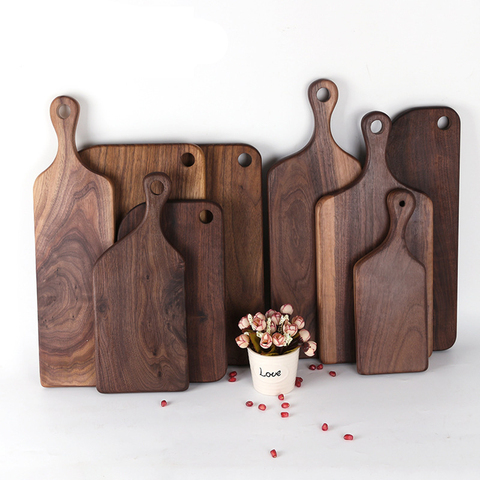 Black Walnut Solid Chopping Boards Wood Tray Pizza Board Cutting Board  Kitchen Baking Utensils Bread Board Fruit Sticky Board