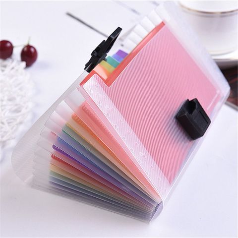 A6 Plastic Portable File Folder Extension Wallet Bill Receipt File Sorting Organizer Office Storage Bag Folders Filing Products ► Photo 1/6