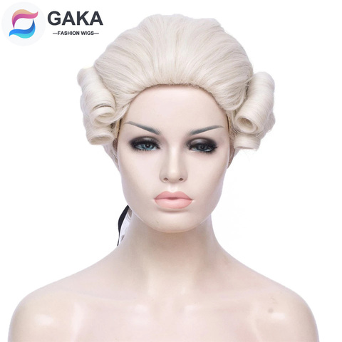 Gaka Judge Lawyer Balaclava Wig Light Blonde Braid Hair Curly Wigs Synthetic Cosplay Wigs ► Photo 1/6