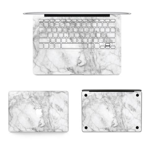 White Marble Laptop Vinyl Decal Top Skin Wrist Pad Sticker for Macbook Air Pro Retina 12