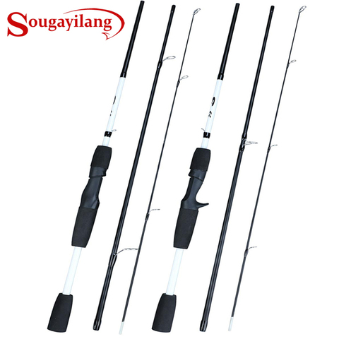Sougayilang 3 Sections Carbon Fishing Rod Lure Wt:7-28g M Power Spinning/Casting Fishing Rod Travel Rod Fishing Tackle Pesca ► Photo 1/6