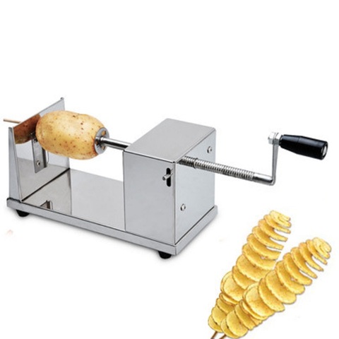 Manual Stainless Steel Potato Chips Slicer Spiral Twister