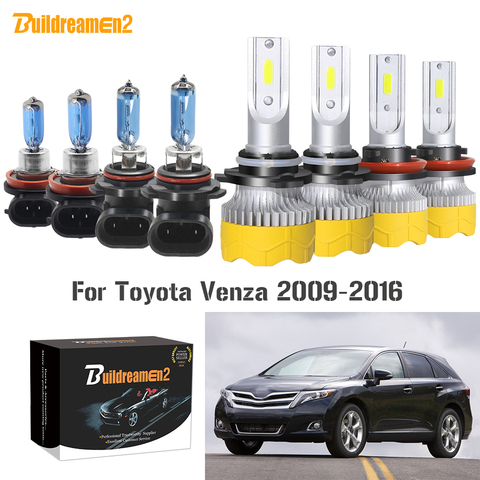Buildreamen2 4 X Car Headlight High Beam + Low Beam 9005 H11 LED Halogen Bulb Headlamp 12V For Toyota Venza 2009-2016 ► Photo 1/6