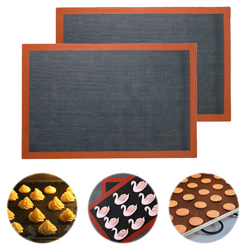 New Non-Stick Silicone Baking Mats Cookie Pad Rolling Dough Mat High Temperature Resistant Glass Fiber Batters Flour Fondant Hot ► Photo 1/6