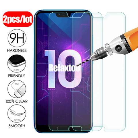 2pcs protective Glass on honor 10 light screen protector For huawei honor 10i tempered glass honer 10 lite honor10 i safety Film ► Photo 1/6