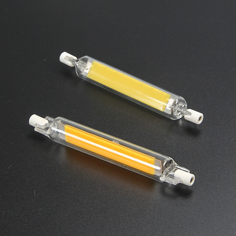 Bright Glass Tube R7S COB LED Bulb 78MM 15W 118MM 20W 30W R7S Corn Lamp J78 J118 Replace Halogen Light AC 220V 230V Lampadas ► Photo 1/6