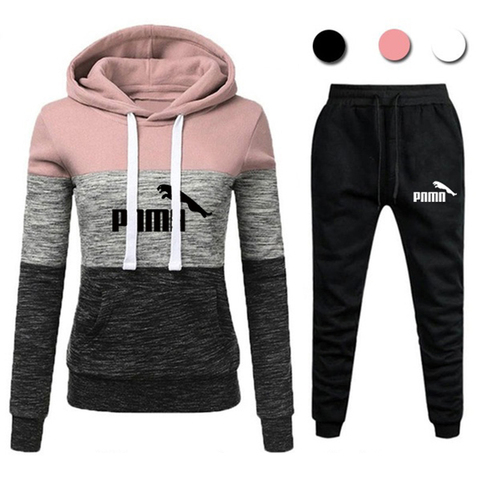  Womens Hoodies Two Piece Outfits Winter Tracksuit