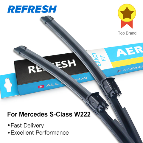 REFRESH Windshield Wiper Blades 2228201145 with Spray Bar & Heated Washer System for Mercedes Benz S Class W222 S550 S63 S65 ► Photo 1/1