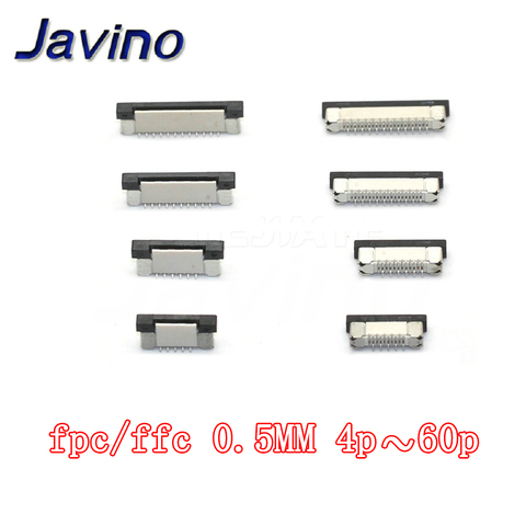 10pcs FFC FPC socket 0.5mm 4/6/7/8/9/10/12/14/15/16/20/22/24/26/28/30/34/40/45/50/54/60 Pin Vertical Type Ribbon Flat Connector ► Photo 1/6