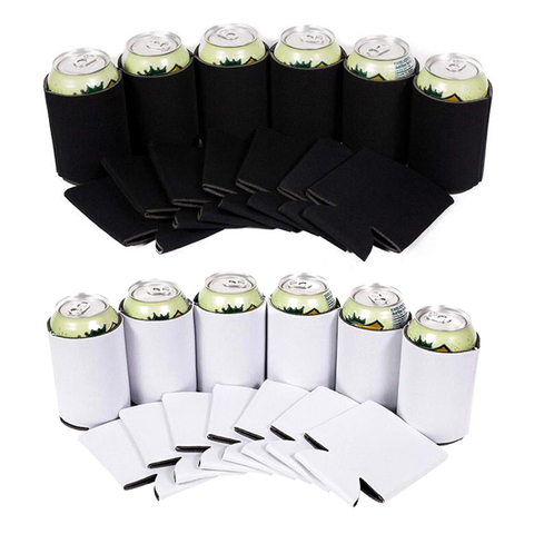 10pcs Lightweight Beer Can Coolers Sleeves Soft Insulated Reusable for Water Bottles Soda Hot Cold Drink Homew Travel Supplies ► Photo 1/5
