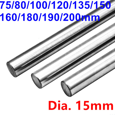 Cylinder Liner Rail Shaft Optical Axis Dia 15Mm 75 80 100 120 135 150 160 180 190 200mm Hardened Smooth Rods Round Bar ► Photo 1/1