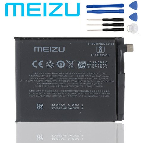 Meizu 100% Original 3000mAh BA881 Battery For Meizu 15 M881M/M881Q Phone Latest Production High Quality Battery+Tracking Number ► Photo 1/3