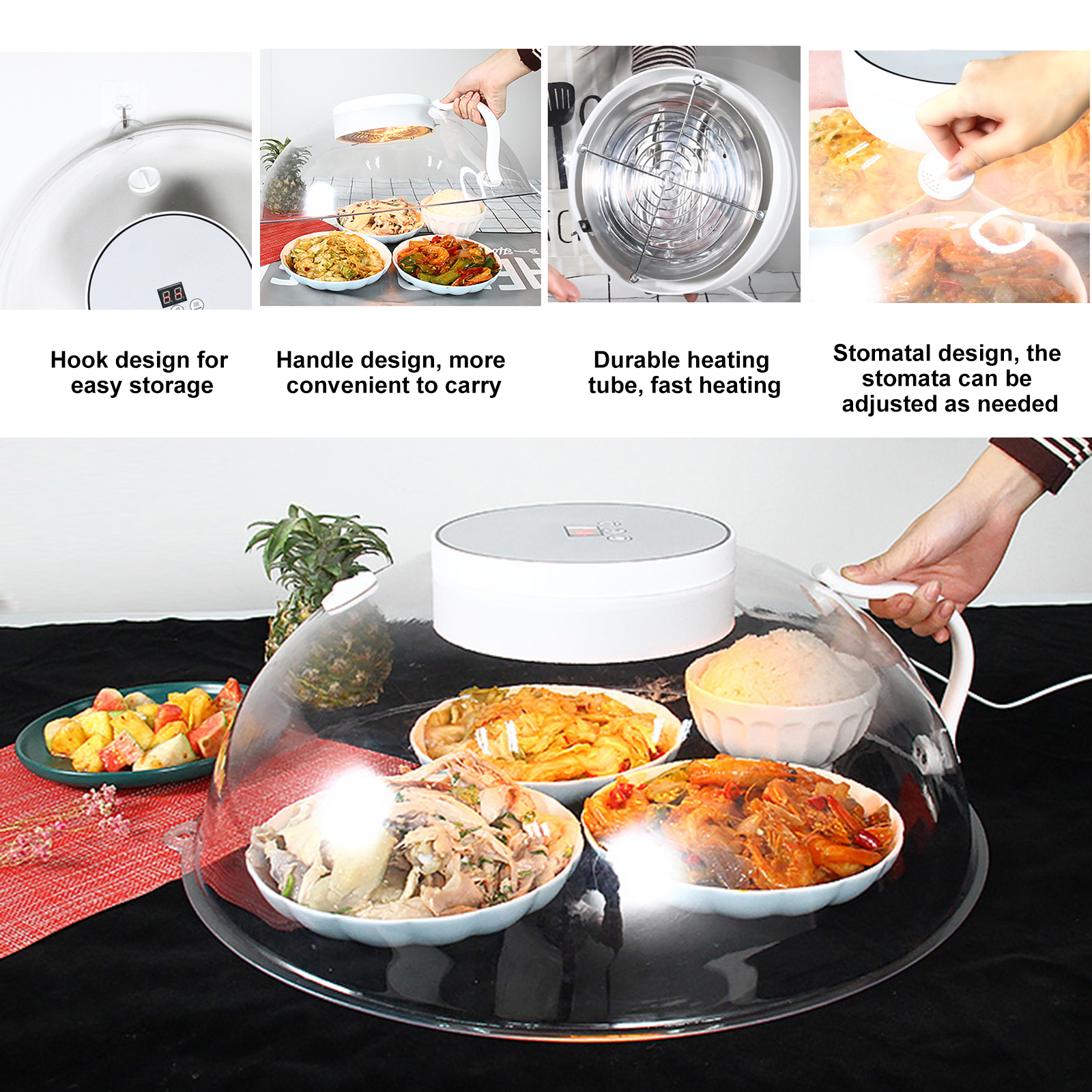 1pc Microwave Oven Hover Anti-splatter Cover Splatter Guard Heat