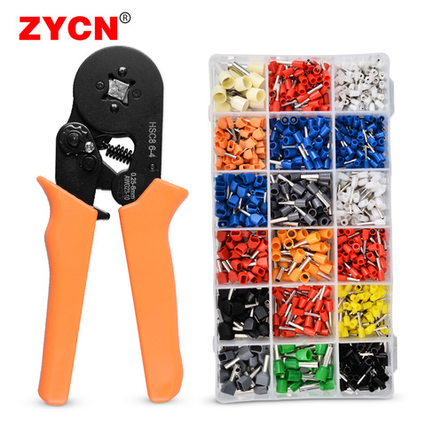 960pcs/Box Wire Terminals Electrical Crimp Connector Insulated Ferrules Block Cord End Clamp Cold Pressed E/TE Set HCS8 Pliers ► Photo 1/6