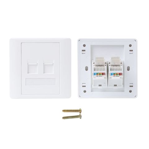 2022 New 86 Type Computer Socket Panel CAT5E Network Module RJ45 Cable Interface Outlet Wall Socket Electrical Equipment ► Photo 1/6