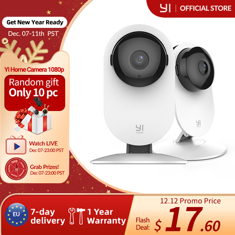 YI 1080p Home Camera Indoor Security Camera Surveillance System with Night Vision for Home/Office Monitor White ► Photo 1/6