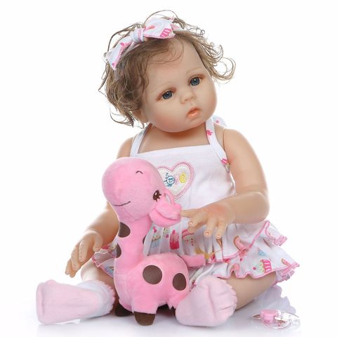 Full Body Silicone Reborn Baby Doll Silicone Real Life Baby Doll 48cm Bebe Reborn Silicone Girls Child Birthday Christmas Gifts ► Photo 1/5