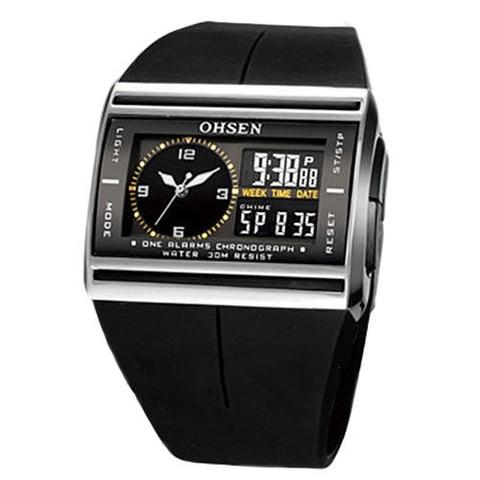 Digital Analog Watch Men LED Luminous Date Rubber Band Sport Men's Boy's Wrist Watch montre homme часы мужские наручные ► Photo 1/6
