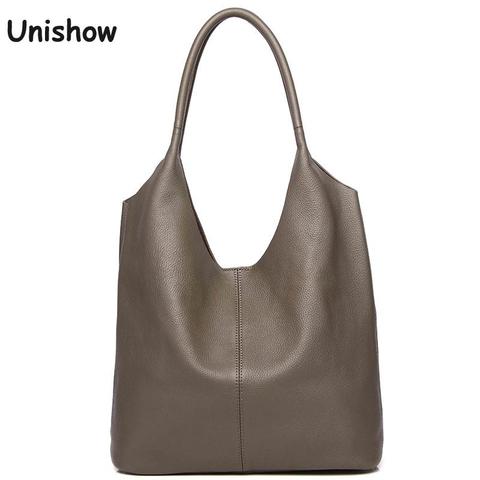 Women Bag Genuine Leather Large Female Totes Bag Brand Designer Cowhide Women Shoulder Bag Big Casual Lady Leather Handbags ► Photo 1/6