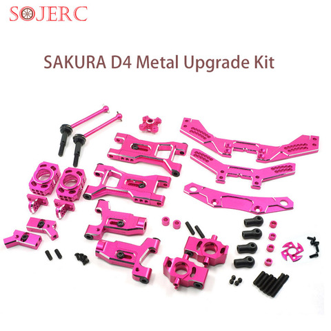 SOJERC Racing Car Metal Upgrade Kit SAKURA D4 RWD/AWD steering/A arm#SKD4-S01PK ► Photo 1/6