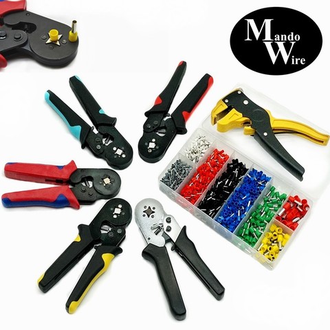 Mandowire Tubular Crimping Pliers Mini Electrical Pliers HSC8 10SA/6-4 0.25-10mm2 23-7AWG 0.25-6mm2 High Precision Clamp Set ► Photo 1/6